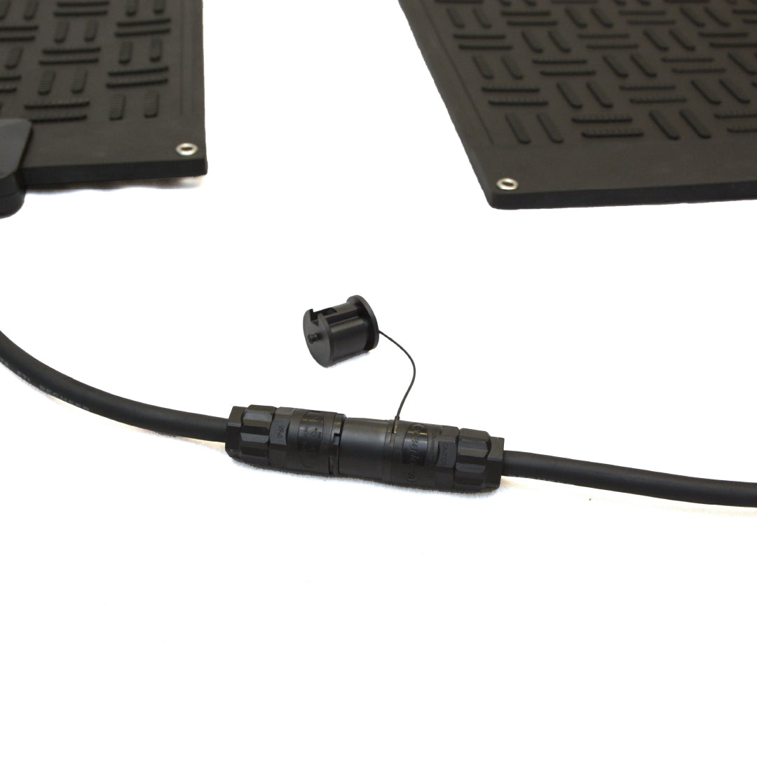 close-up of durable rubber snow melting mat texture