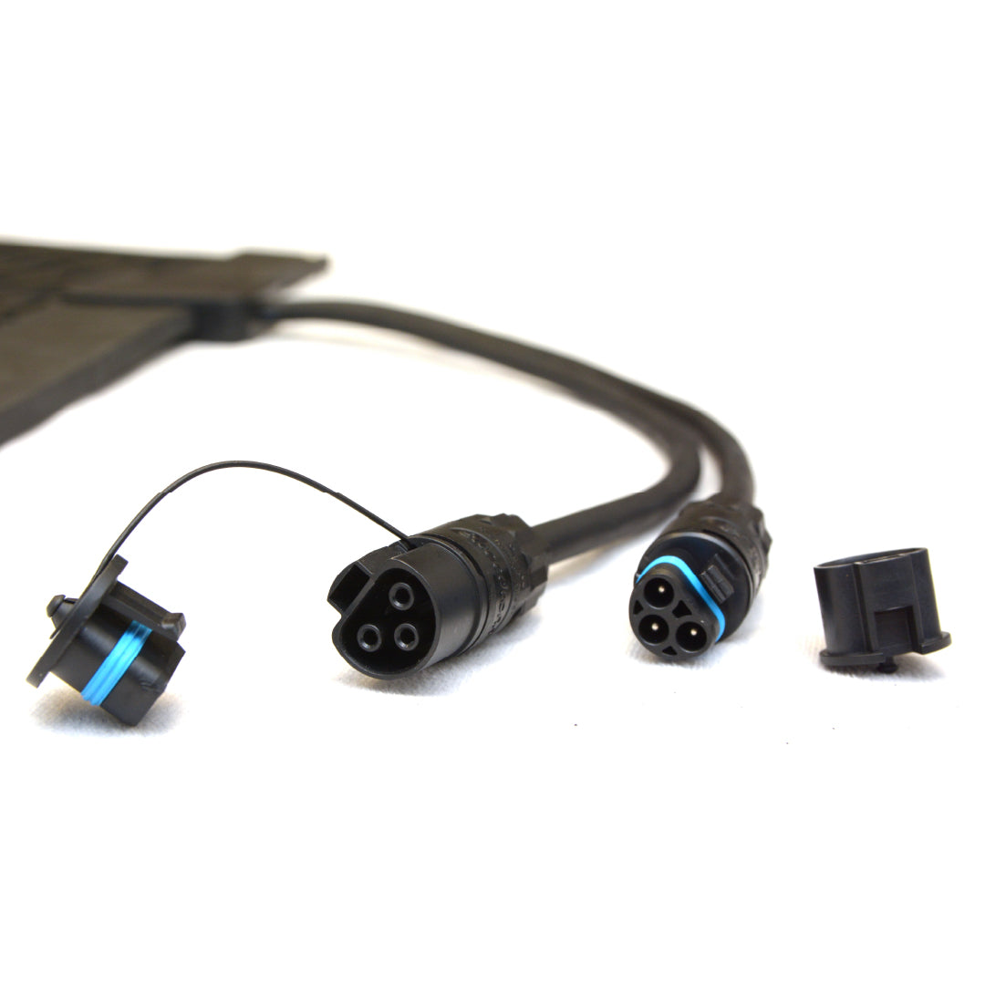 power connection on GFCI-compatible snow melting mat