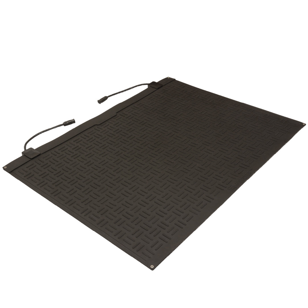 safe winter pathway using heated snow melting mats