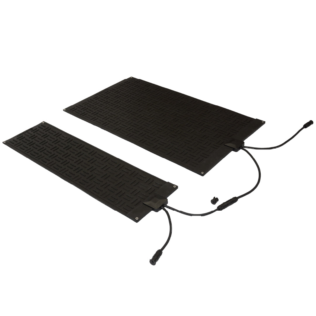 no-slip surface on heated mat for winter traction