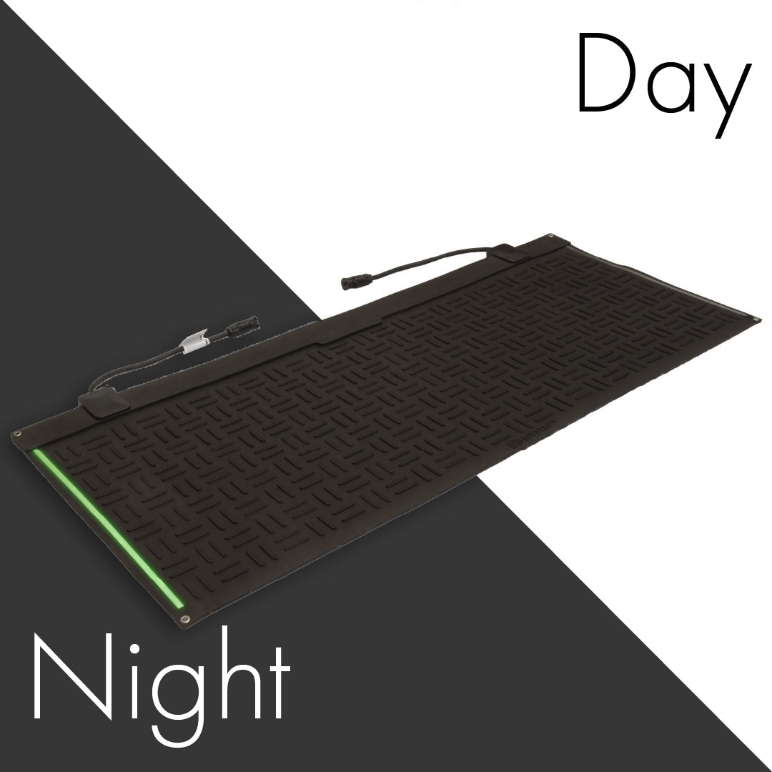 no-slip surface on heated mat for winter traction